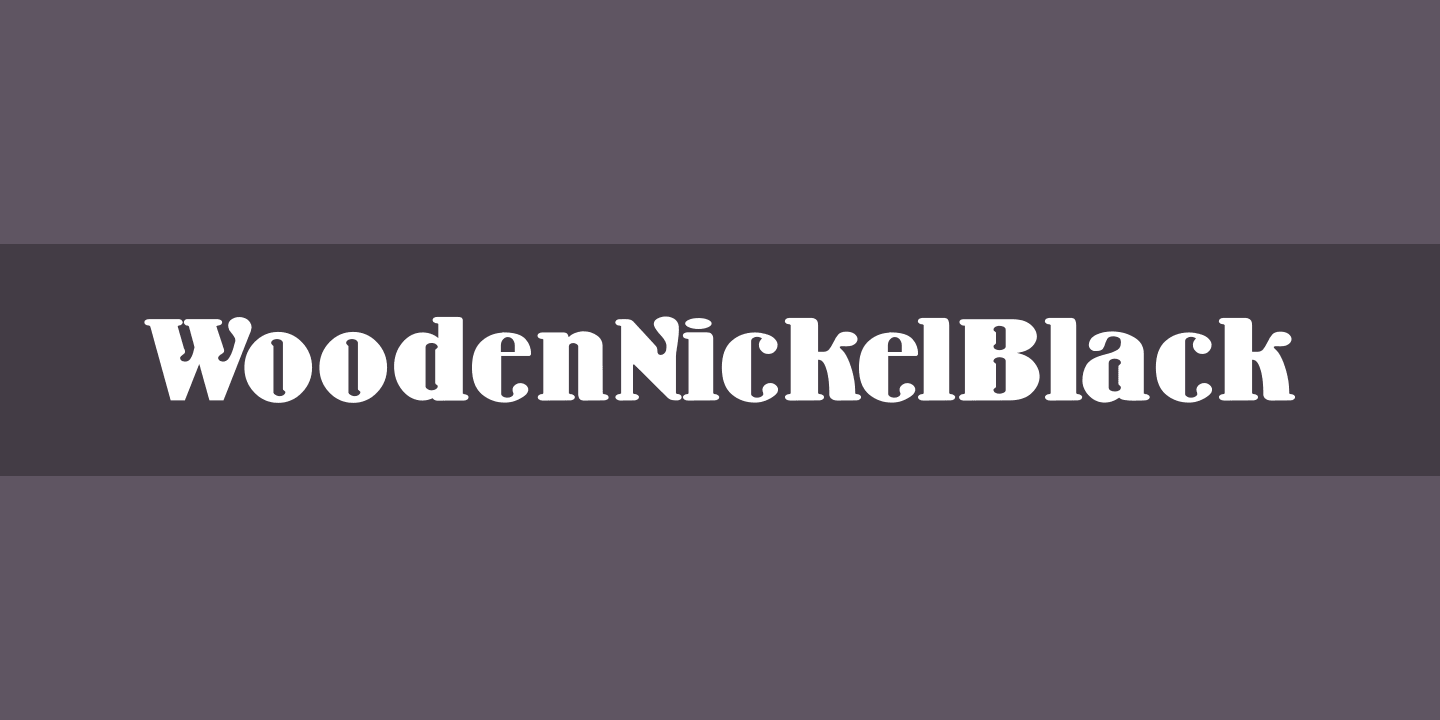 WoodenNickelBlack Font